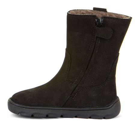 DÍVČÍ ZIMNÍ BAREFOOT KOZAČKY ZERU TEX BOOT BLACK, FRODDO, G3160242-1, ČERNÁ