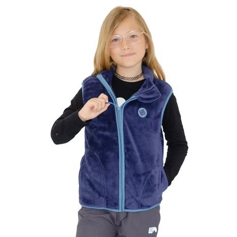 VESTĂ DE BLANĂ PENTRU COPII CU GULER ÎNALT, PIDILIDI, PD1140-35, ALBASTRU ÎNCHIS