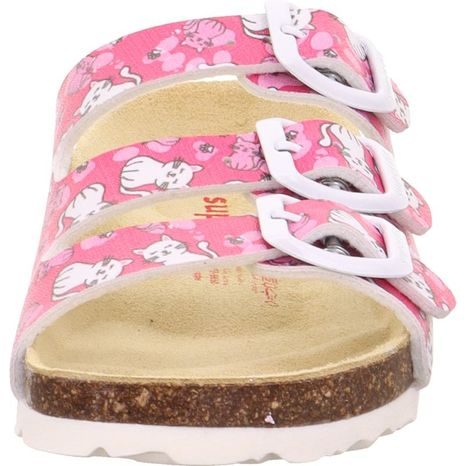 DÍVČÍ KORKOVÉ PANTOFLE SUPERFIT FOOTBAD PINK/MULTICOLORED 1-800113-5650