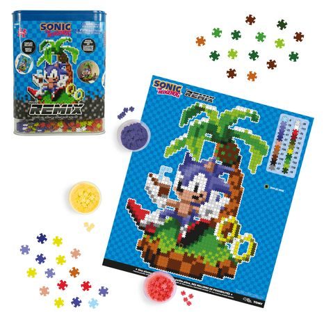 JIXELZ REMIX CHILLIN' SONIC – KOMPLETNÍ SADA PLASTOVÉHO PIXEL ART PUZZLE