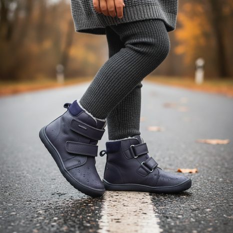 DÍVČÍ ZIMNÍ BAREFOOT BOTY PRO-TEX PROTETIKA - BEKA PURPLE