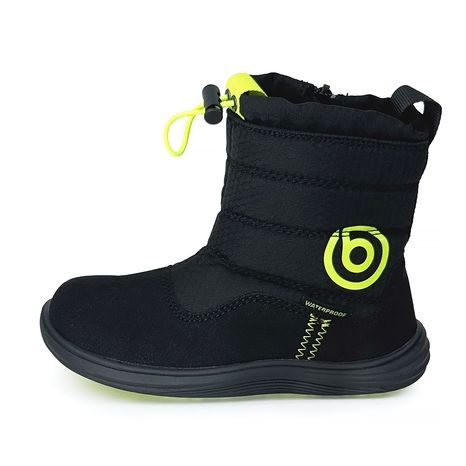 DĚTSKÉ ZIMNÍ BAREFOOT BOTY S MEMBRÁNOU BUGGA  RUBA BLACK B00197-10