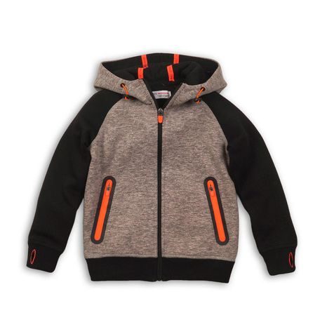 Hoodie fiúk kapucnis teljes, minoti, labda 5, szürke