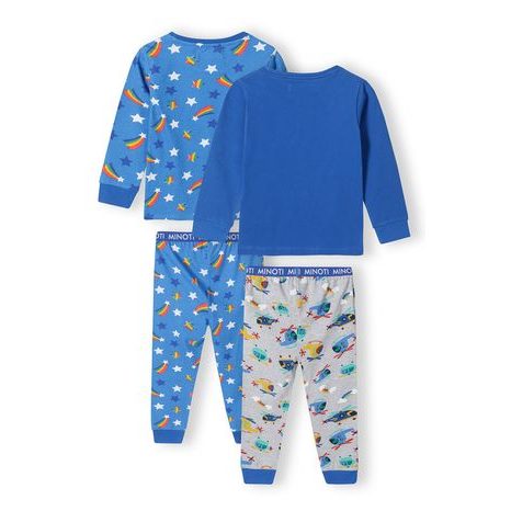 CHLAPČENSKÉ PYŽAMO 2PACK, MINOTI, 15PJ 9, MODRÁ