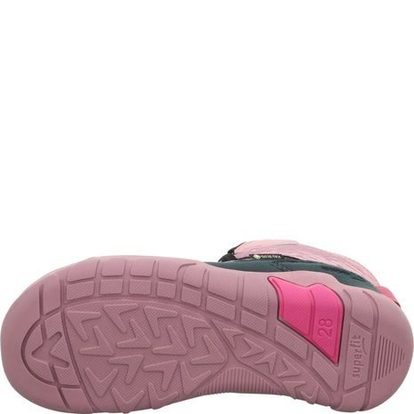 DÍVČÍ CELOROČNÍ OBUV  SUPERFIT BAREFIT TRACE GTX GREEN/ROSE 1-006040-7010