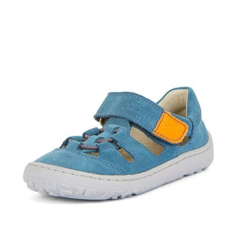 DĚTSKÁ BAREFOOT SANDÁLY ELASTIC JEANS FRODDO G3150262-14 SVĚTLE MODRÁ