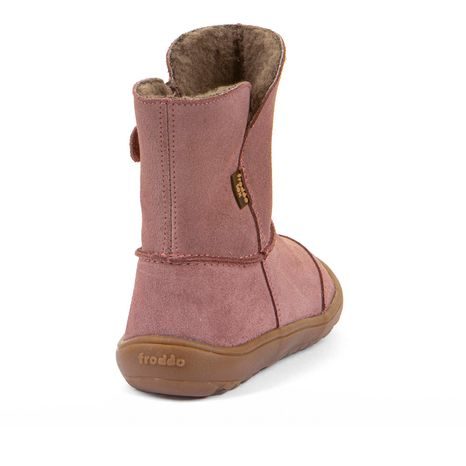DÍVČÍ ZIMNÍ BAREFOOT BOTY TEX SUEDE DARK PINK  G3160250