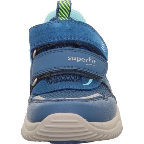 CHLAPČENSKÉ CELOROČNÉ TOPÁNKY STORM BLUE/YELLOW S MEMBRÁNOU GORETEX, SUPERFIT, 1-006386-8040, V MODRO-ŽLTEJ FAREBNEJ KOMBINÁCII