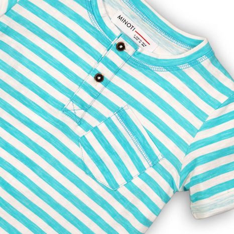 TRICOU PENTRU BĂIEȚI, CU MÂNECĂ SCURTĂ, MINOTI, ECO 7, ALBASTRU