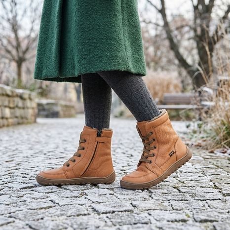 GYEREK TÉLI BAREFOOT CIPŐ UP TEX CORE COGNAC FRODDO G3160260-2