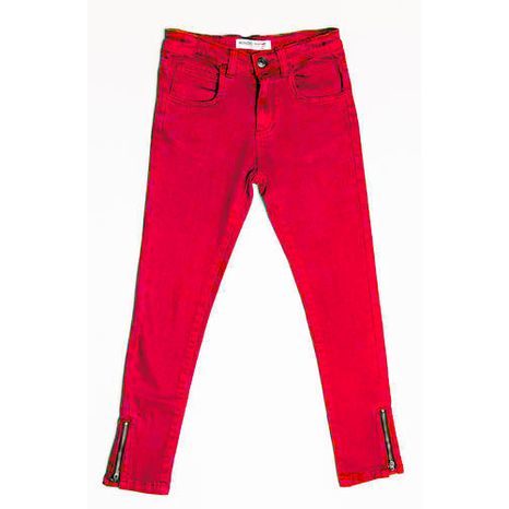 Pantaloni pentru fete cu elastan, Minoti, COAST 10, rosu 