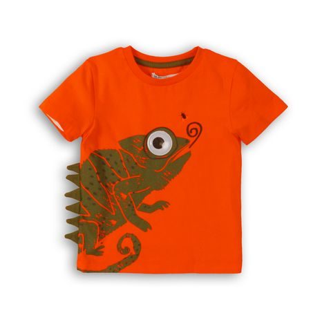 Tričko chlapčenské s krátkym rukávom, Minoti, Lizard 1, oranžová