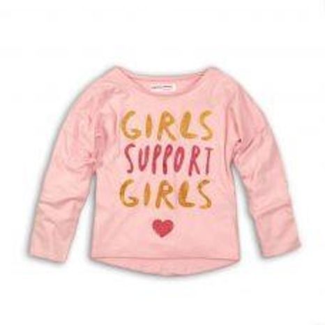 Tricou cu mânecă lungă pentru fete, Minoti, GDIP 7, roz 