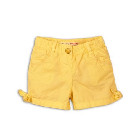 Pantaloni scurți din bumbac pentru fete, Minoti, 2SHORT 4, galben