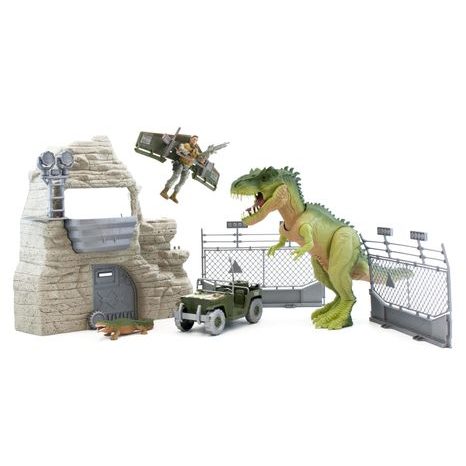 Jurassic Clash Fortăreață cu dinozaur 35 cm, Jurassic Clash, W282338