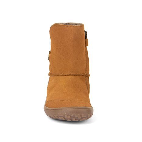 DĚTSKÉ ZIMNÍ BAREFOOT BOTY TEX SUEDE  COGNAC, FRODDO, G3160238-2, HNĚDÁ