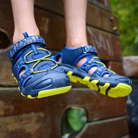 CHLAPECKÉ SANDÁLY BUGGA LUMA DARK BLUE/YELLOW - TMAVĚ MODRÉ