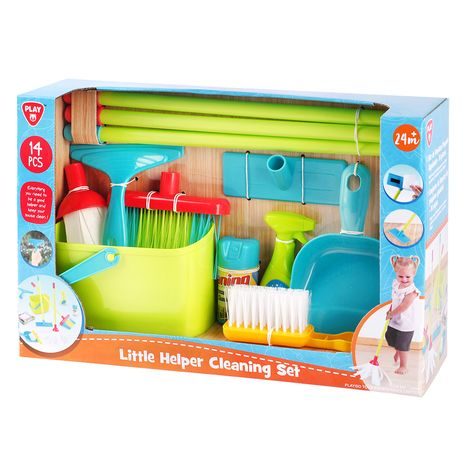 BAREVNÁ SADA HRAČEK NA ÚKLID SE SMETÁKEM A STĚRKOU