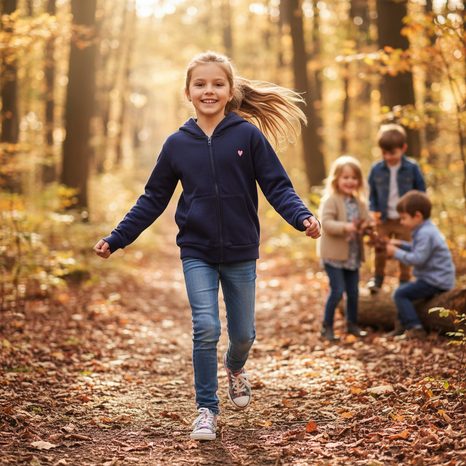 HANORAC CU GLUGĂ, MINOTI, 10ZIPEMB 4, ALBASTRU