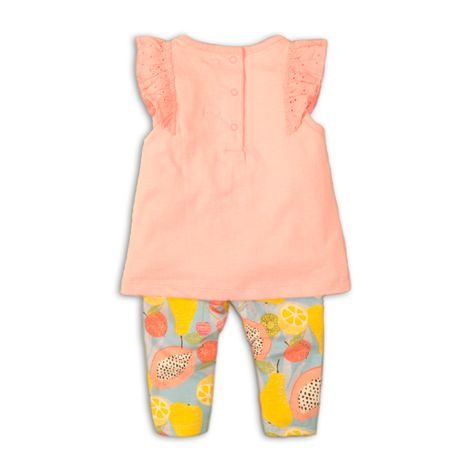 KOJENECKÁ DÍVČÍ SOUPRAVA - TRIČKO A KALHOTY, MINOTI, FRUITS 4, RŮŽOVÁ