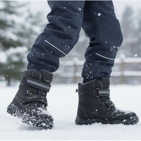 ZIMNÍ BOTY HUSKY GTX, SUPERFIT, 0-809080-0600, ČERNÁ