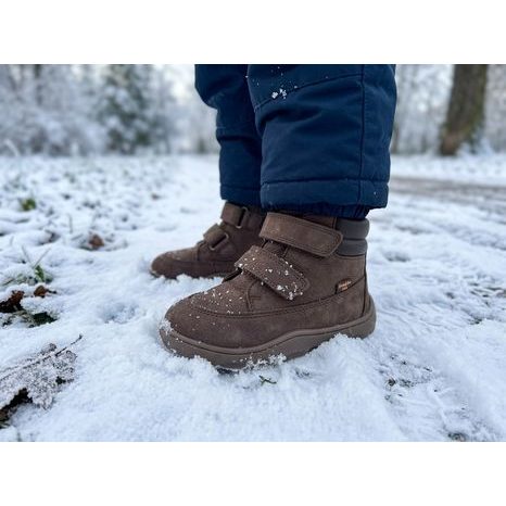DETSKÉ ZIMNÉ BAREFOOT TOPÁNKY ZERU TEX BROWN FRODDO G2110150-13