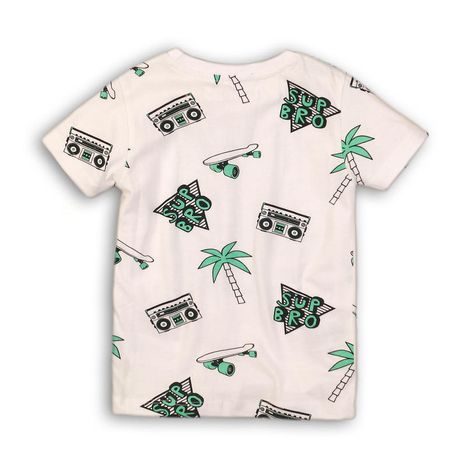 FIÚK SHIRT RÖVID UJJÚ, MINOTI, KB TSSHIRT 15, FEHÉR