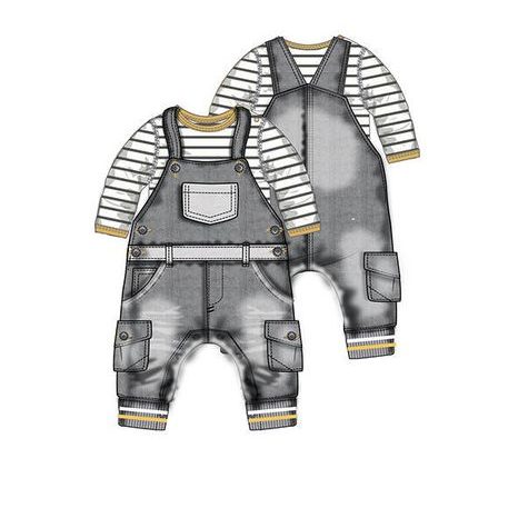 Dojčenský set bavlnený, body a nohavice s trakmi, Minoti, GREY 7, šedá 