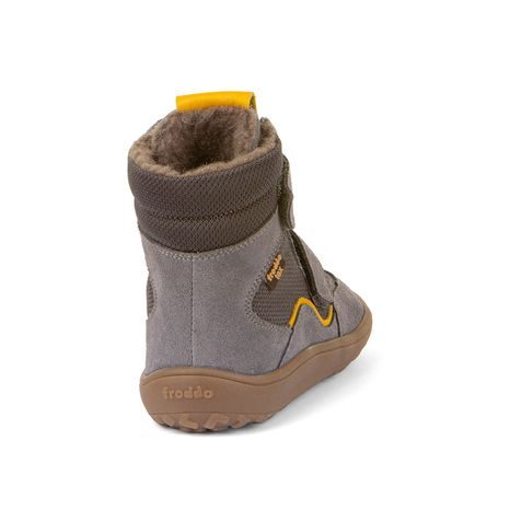 DĚTSKÉ ZIMNÍ BAREFOOT BOTY TEX WINTER GRAY, FRODDO, G3160233-3, ŠEDÁ
