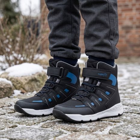 CHLAPECKÉ ZIMNÍ BOTY FREE RIDE BLACK/BLUE GTX SUPERFIT 1-000568-0010