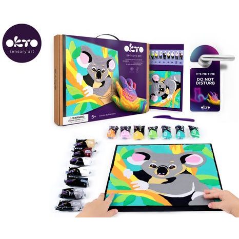 KREATIVNÍ SADA OKTO MALOVÁNÍ HMOTOU PODLE ČÍSEL S MOTIVEM KOALY