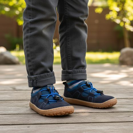 GYEREK BAREFOOT BŐR TORNACIPŐ TREKK DARK BLUE FRODDO G3130293