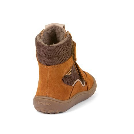 DĚTSKÉ ZIMNÍ BAREFOOT BOTY TEX WINTER COGNAC, FRODDO, G3160233-1, HNĚDÁ