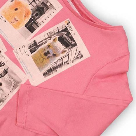 TRIČKO DÍVČÍ S DLOUHÝM RUKÁVEM, MINOTI, GTP 2, RŮŽOVÁ