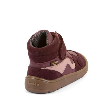 DIEVČENSKÉ CELOROČNÉ ČLENKOVÉ BAREFOOT TOPÁNKY TEX GO BORDEAUX FRODDO G3110265-20