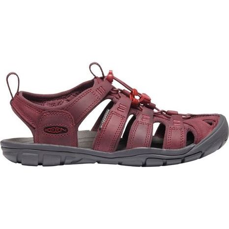 SANDALE CLEARWATER CNX LEATHER W WINE/RED DAHLIA, KEEN, 1025088, VIOLET