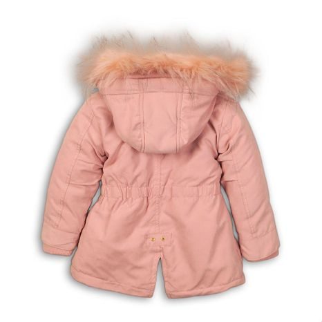 KABÁT DÍVČÍ PARKA PODŠITÝ CHLUPEM, MINOTI, SWAN 10, RŮŽOVÁ