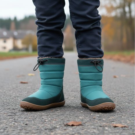 DĚTSKÉ ZIMNÍ BAREFOOT SNĚHULE UP TEX SNOW WOOL PETROLEUM G3160249-3