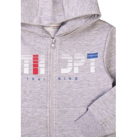 HANORAC CU GLUGĂ PENTRU BĂIEȚI CU GLUGĂ, MINOTI, 7BZTHRU 1, GRI