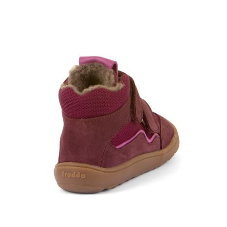 DÍVČÍ ZIMNÍ BAREFOOT BOTY TEX WOOL BORDEAUX FRODDO G3110266-7W