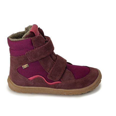 DÍVČÍ ZIMNÍ BAREFOOT BOTY TEX WINTER BORDEAUX, FRODDO, G3160233-7, ČERVENÁ