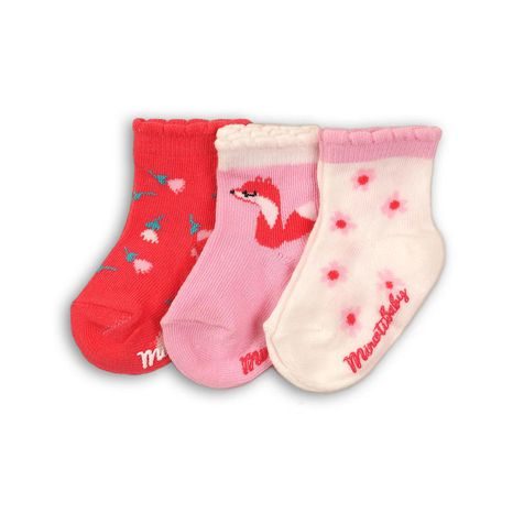 Ponožky dojčenské protišmykové 3pack, Minoti, SPARKLE 11, holka