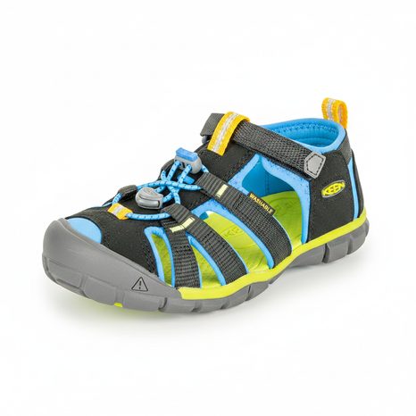 DĚTSKÉ SANDÁLY SEACAMP II CNX, BLACK/BRILLIANT BLUE, KEEN, 1022984/1022969, ČERNÁ