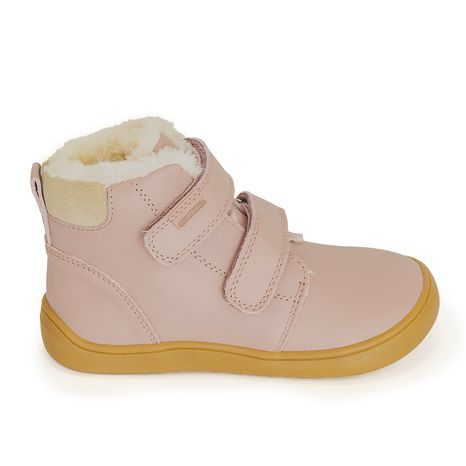 Dievčenské zimné topánky Barefoot DENY PINK, protetika, ružové