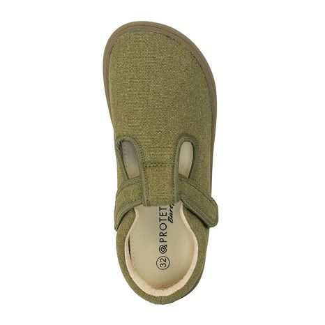 PAPUČE CHLAPECKÉ BAREFOOT  KIRBY KHAKI, PROTETIKA, ZELENÁ