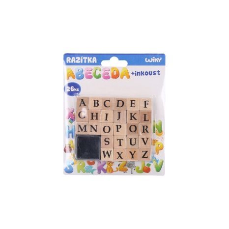 ABECEDNÉ PEČIATKY 26KS + ATRAMENT, WIKY, W003099