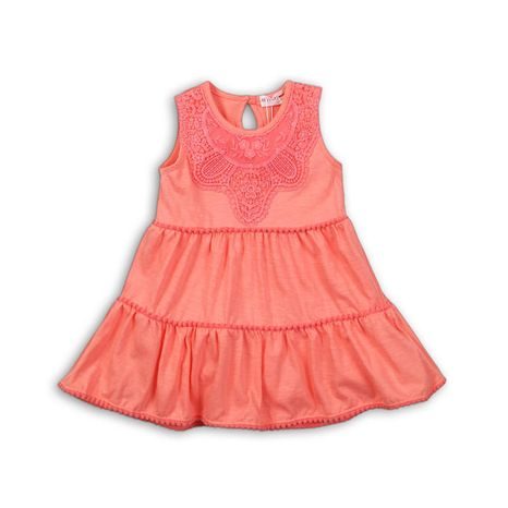 Šaty dievčenské s čipkou, Minoti, daydream 3, růžová 