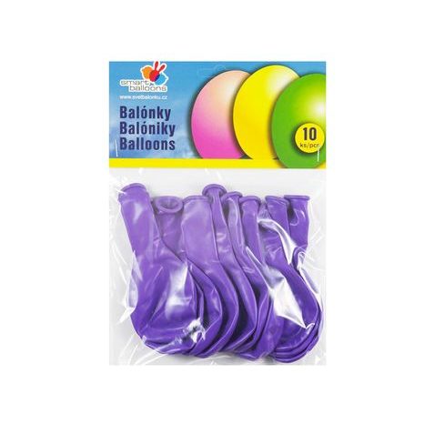 Balon gonflabil - Set de 10 - PURPLE 26cm, Smart Balloons, W040583