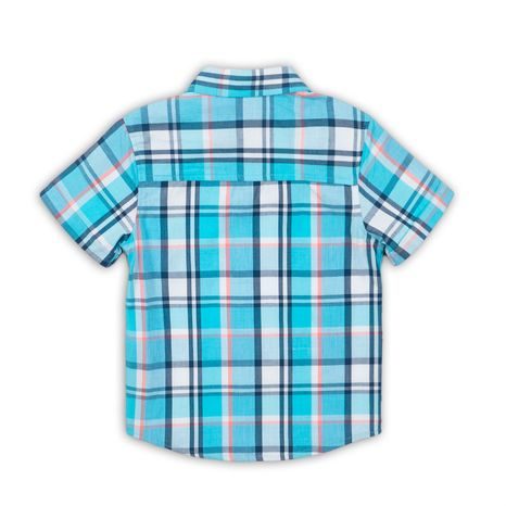 KOŠILE CHLAPECKÁ S KRÁTKÝM RUKÁVEM, MINOTI, CRAB 6, MODRÁ