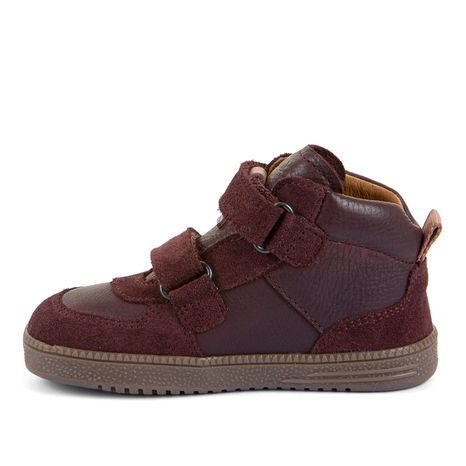 DIEVČENSKÉ CELOROČNÉ KOŽENÉ ČLENKOVÉ BAREFOOT TOPÁNKY LOOP HIGH-TOPS DARK BORDEAUX FRODDO G2110157-4